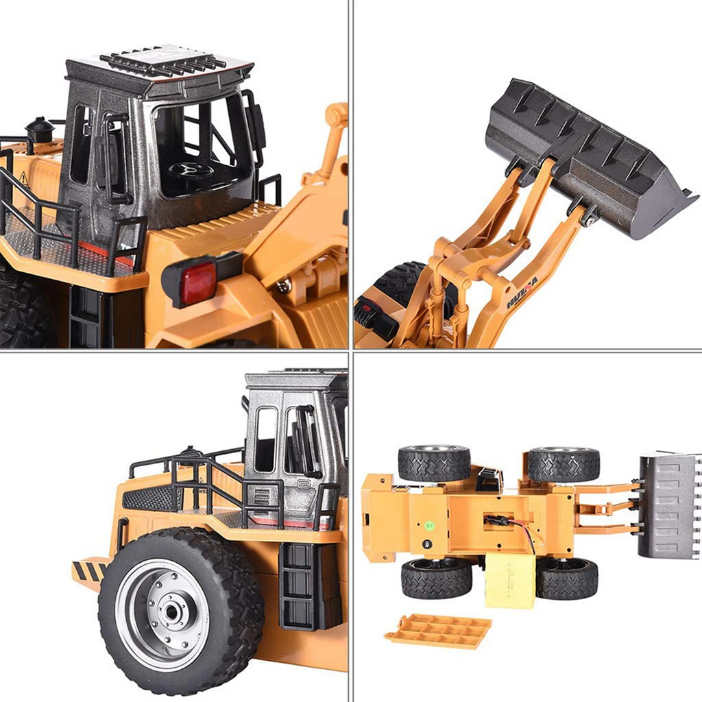 Bulldozer RC Die-Cast Model 9CH Radio Control Toy (1:18 Scale)