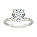 2 CTW Round Lab Grown Diamond Solitaire Engagement Ring 14K White Gold (G-VS)