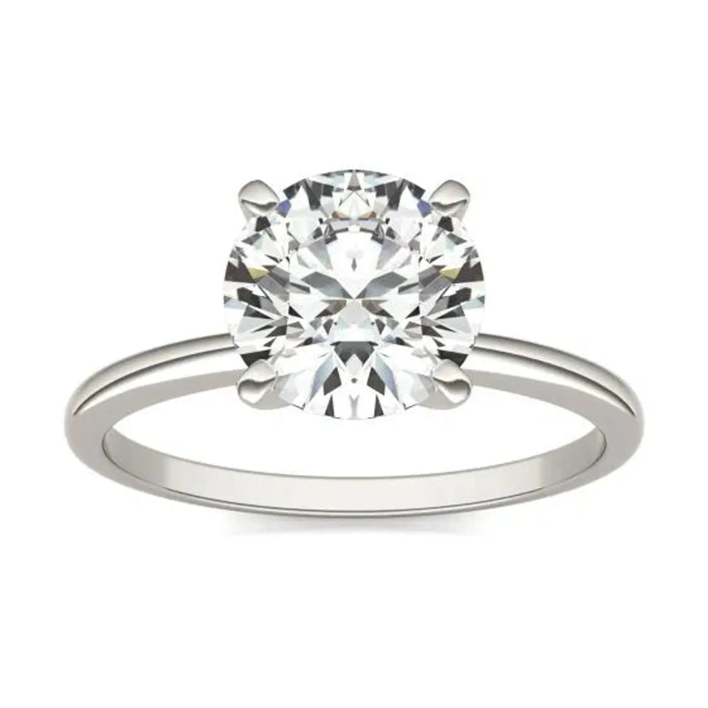 2 CTW Round Lab Grown Diamond Solitaire Engagement Ring 14K White Gold (G-VS)