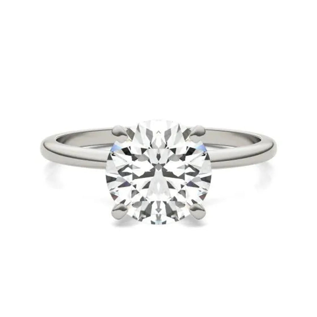 2 CTW Round Lab Grown Diamond Solitaire Engagement Ring 14K White Gold (G-VS)