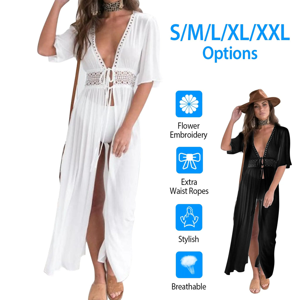 Women Lace Bathing Suit Long Sexy Bikini Swimwear Summer Cover